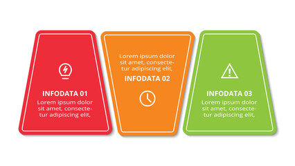 Abstract diagram with 3 steps, options, parts or processes. Vector business template for presentation