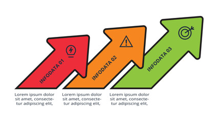 Abstract diagram with 3 steps, options, parts or processes. Vector business template for presentation