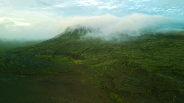 Aerial view of scenic road in Sn&aelig;fellsj&ouml;kull National Park, peninsula, Iceland