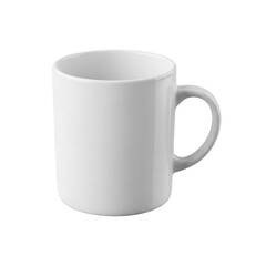 White ceramic coffee mug isolated on white background