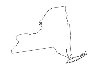 Blank border outline of New York state