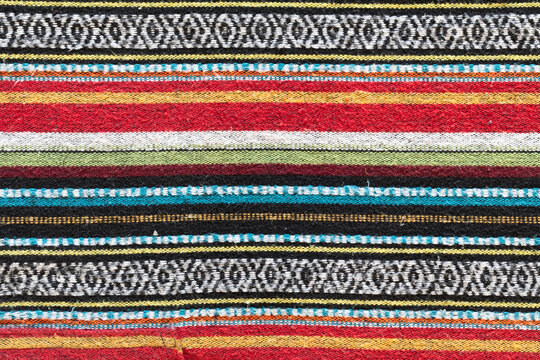 Nepalise style woven material pattern horizontal