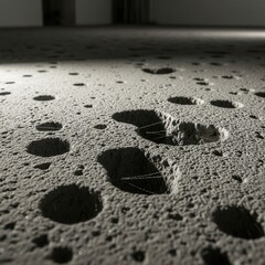 Textured Ground Surface With Craters And Shadows Artistic Detail