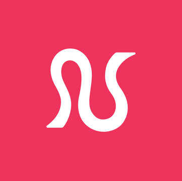 Logo minimaliste lettre N avec forme fluide et organique, design moderne et identit&eacute; visuelle cr&eacute;ative