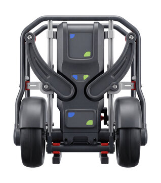 Football passing machine with programmable trajectory.