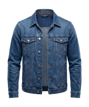 Lightweight denim jacket with button closure and chest pockets