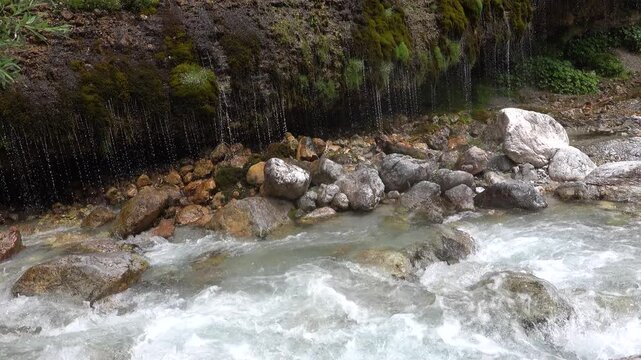Triefenwasserfall am Bergbach Urslau bei Hinterthal, Salzburg, &Ouml;sterreich, Maria Alm