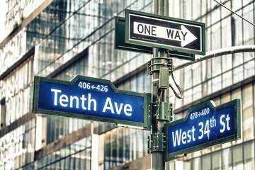 Fototapeta premium Tenth Avenue in NYC