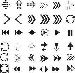 Versatile Arrow Symbol Set in Dotted and Bold Styles