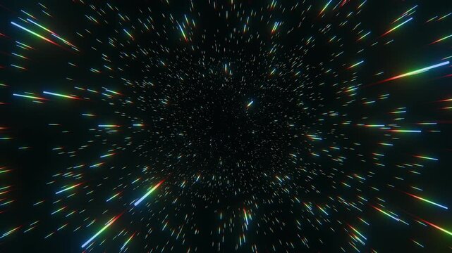 Star light trails hyperspeed space 3d animation seamless loop