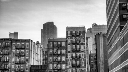 Urban Manhattan building representing New York City architecture and city life