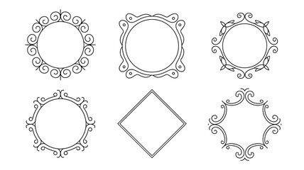 A collection of ornate and simple frames for photography and design projects
