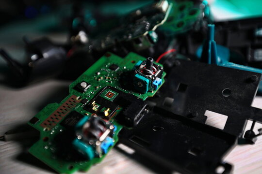 Repairing game controller joystick, gaming maintenance and electronics repair