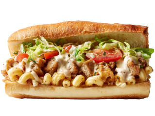 A delicious sandwich is filled with flavorful ingredients Isolated Transparent Background, PNG