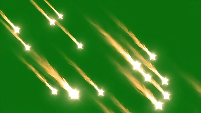 Shooting star streaks across the night sky in a transparent video capturing the celestial magic of falling stars.