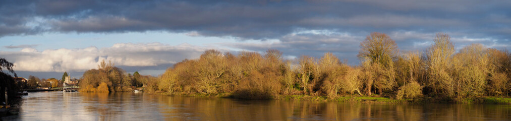 UK, England, London, Twickenham, church panorama