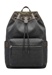 Naklejka premium Canvas sports backpack with drawstring closure and large front zip pocket