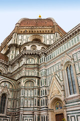 Fototapeta premium Cathedral of Saint Mary of the Flower (Cattedrale di Santa Maria del Fiore) or Duomo di Firenze, Florence, Italy