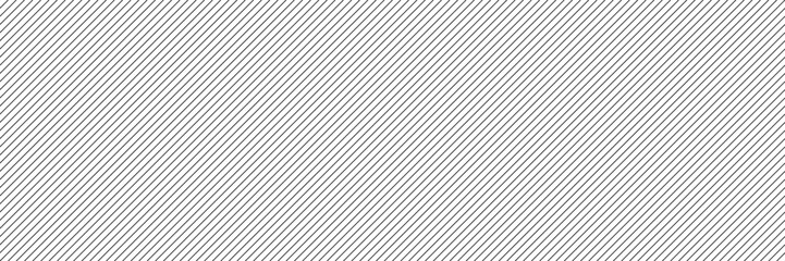 Fototapeta premium Diagonal line pattern, seamless texture with black thin stripes. Simple background with slash grid. Abstract pattern for fabric, metallic and rubber textures with lines. Vector isolated illustration