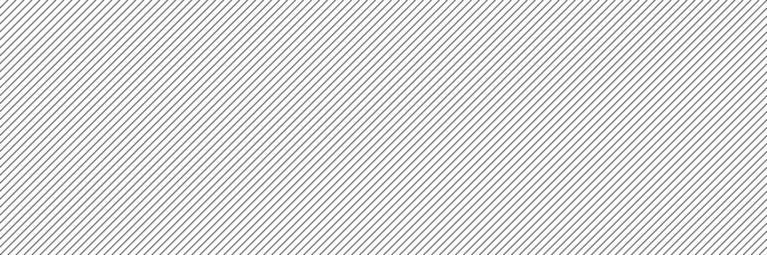 Diagonal line pattern, seamless texture with black thin stripes. Simple background with slash grid. Abstract pattern for fabric, metallic and rubber textures with lines. Vector isolated illustration