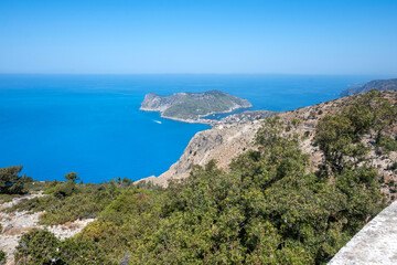 Fototapeta premium Cephalonia coastline near village of Asos, Greece