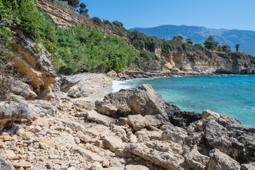 Amazing view of Pessada Beach, Cephalonia, Greece