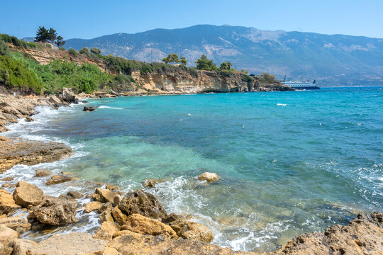 Amazing view of Pessada Beach, Cephalonia, Greece