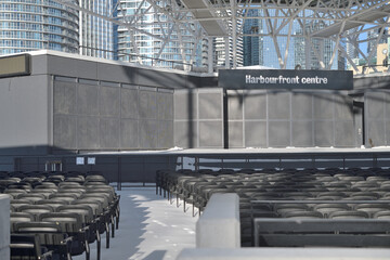 Naklejka premium Harbourfront Centre Concert Stage in winter, 235 Queens Quay W, Toronto