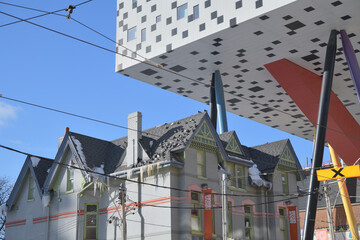 Naklejka premium Above Ground Art Supplies and Rosalie Sharp Centre for Design on McCaul St, Toronto