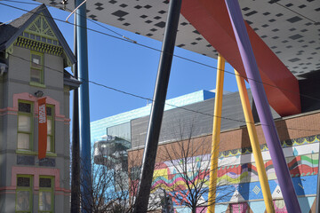Naklejka premium Sharp Centre for Design at OCADU designed by Will Alsop and Above Ground Art Supplies at 74 McCaul St, Toronto
