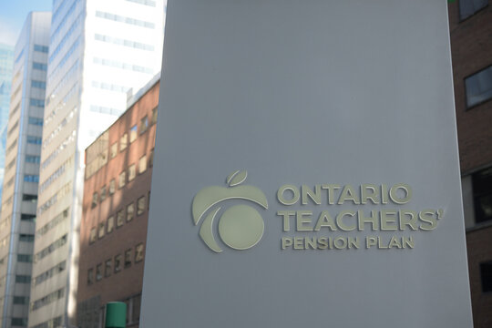 pylon sign outside 160 Front St W, site of TD Terrace, Toronto - Ontario Teachers' Pension Plan