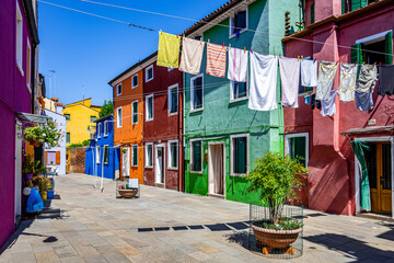 View of the island of Burano in the Venice lagoon (Italy) © McoBra89