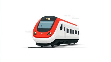 Modern train locomotive icon for railway transportation and travel design