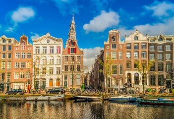 Obraz premium Houses of Amstardam, Netherlands