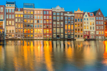 Naklejka premium Houses of Amsterdam, Netherlands