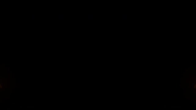 Color Neon Lines over Dark Background Room