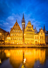 Fototapeta premium Picturesque medieval buildings, Ghent