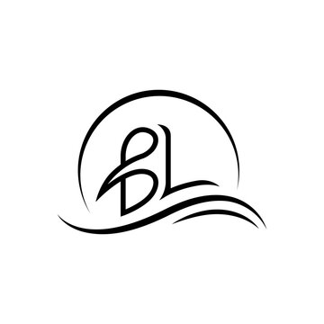 initial letter BL monogram logo unique