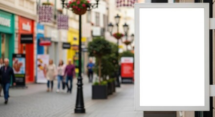Obraz premium Blank Billboard in City Street 8.
