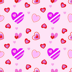 seamless background with hearts