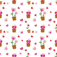 Love Heart Duo Modern Illustration