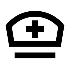 Obraz premium Outline nurse icon for medical assistant, healthcare care, and support.