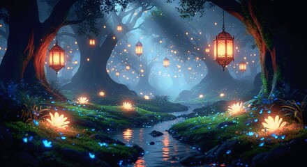 Obraz premium christmas tree in the night