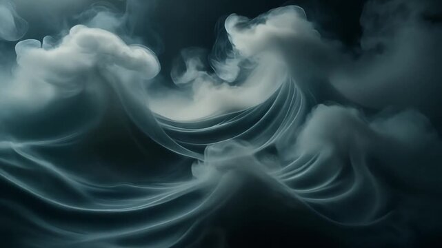Dark Waves and Swirling Clouds Motion.