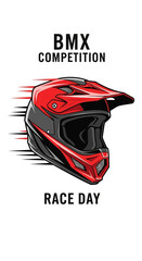 Fototapeta premium Dynamic Bmx Competition Race Day Helmet Speed Motion
