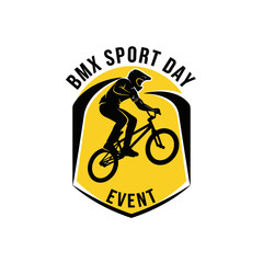 Obraz premium Dynamic Bmx Sport Event Celebration With Rider In Action