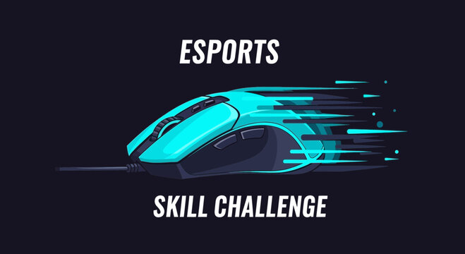 Dynamic Esports Gaming Mouse With Speed Lines