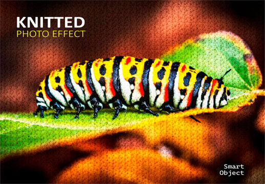 Knitted Fabric Pattern Photo Effect