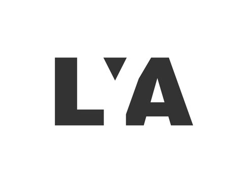 LYA logo design. Initial letter L Y A bold font style for tech startups, consulting, corporate branding. Creative company name, headlines typography identity, trendy logotype.