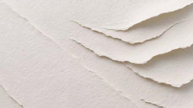 Artisan Paper: Capturing the exquisite texture and organic edges of delicate paper sheets. A close-up view accentuates the tactile details of the handmade material. 